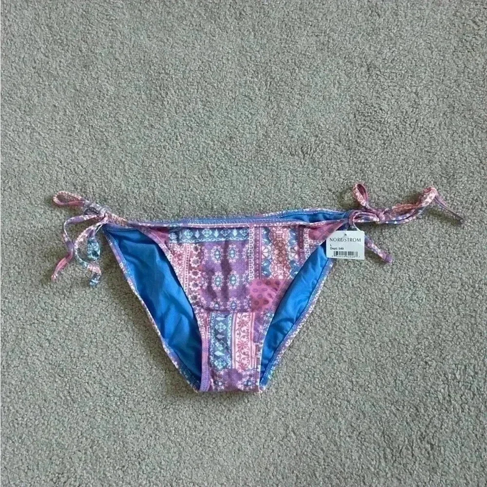 New with tags BP cotton candy blue and pink bandanna patterned bikini bottoms